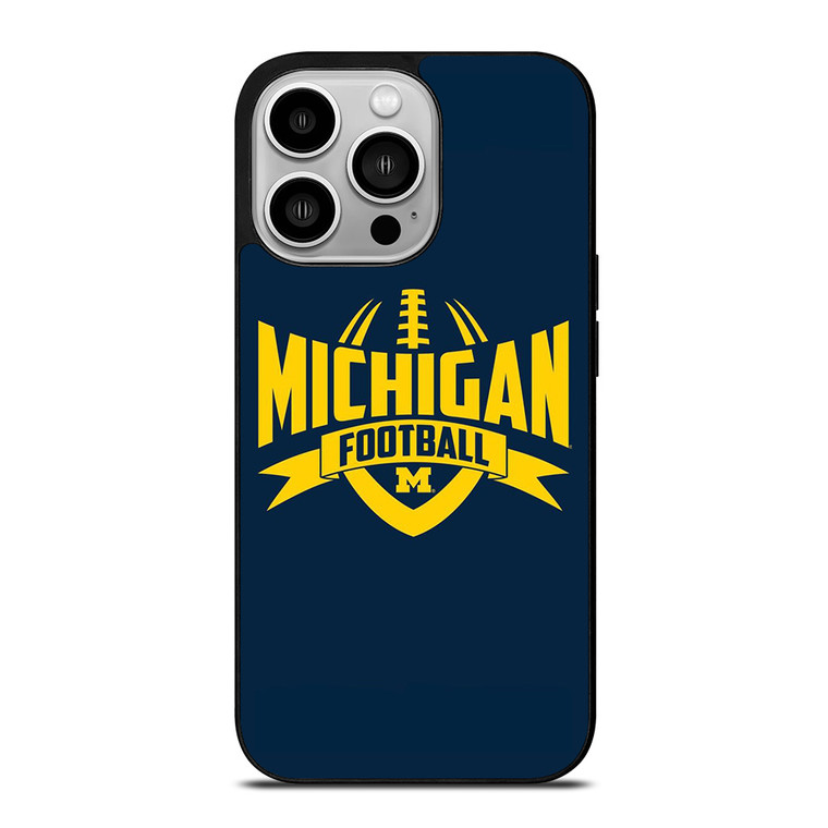 MICHIGAN WOLVERINES LOGO UNIVERSITY FOOTBALL ICON iPhone 14 Pro Case Cover