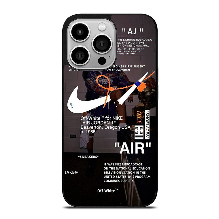OFF-WHITE NIKE AIR JORDAN MICHAEL iPhone 14 Pro Case Cover OFF-WHITE NIKE AIR JORDAN MICHAEL iPhone 14 Pro Case Cover