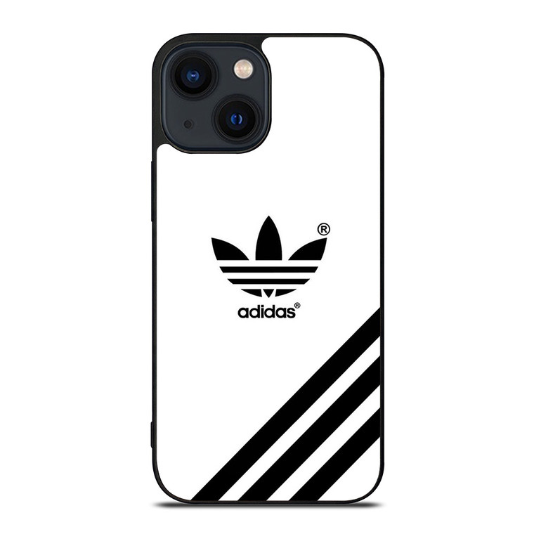 ADIDAS LOGO WHITE CLASSIC STRIPES iPhone 14 Plus Case Cover