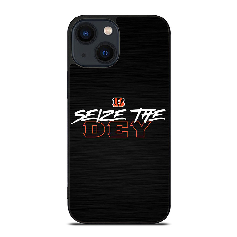 CINCINNATI BENGALS LOGO FOOTBALL TEAM SEIZE THE DEY iPhone 14 Plus Case Cover
