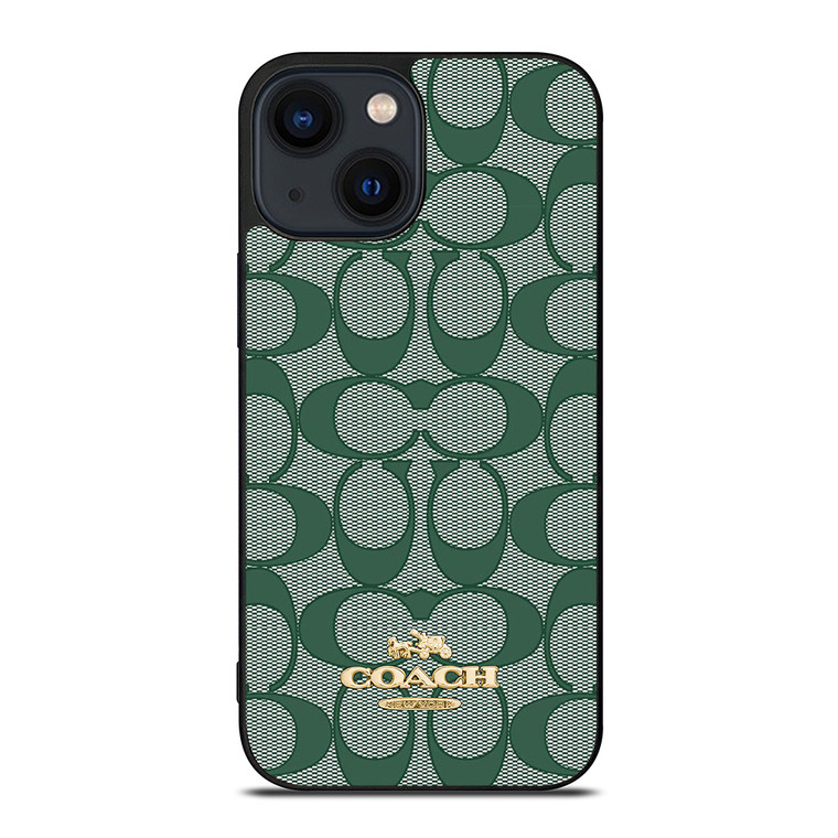 COACH NEW YORK LOGO GREEN ICONS iPhone 14 Plus Case Cover