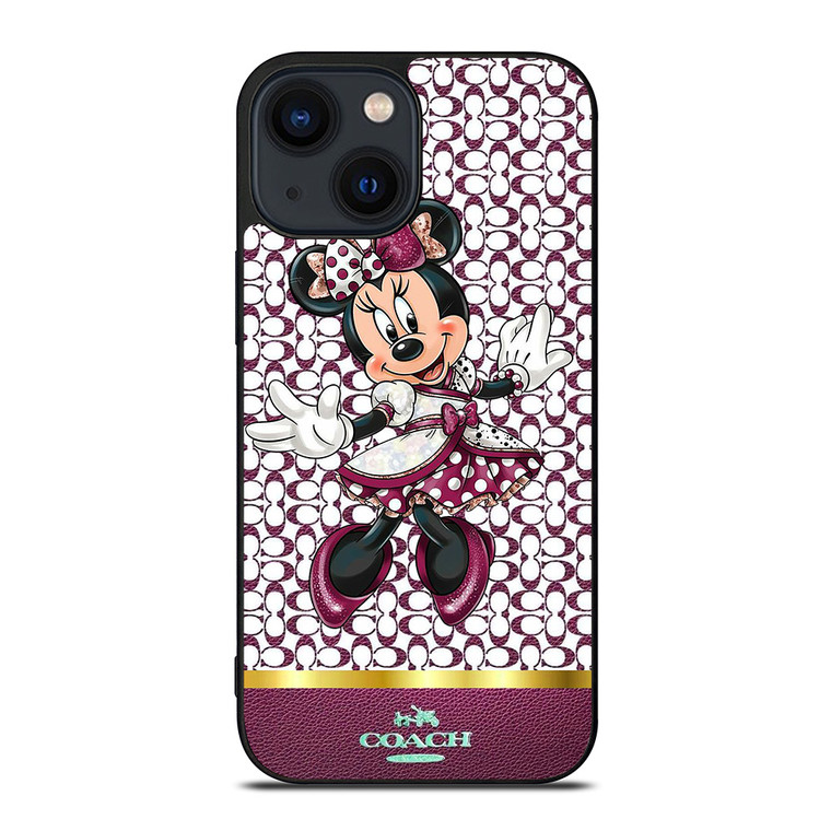 COACH NEW YORK LOGO MINNIE MOUSE DISNEY iPhone 14 Plus Case Cover