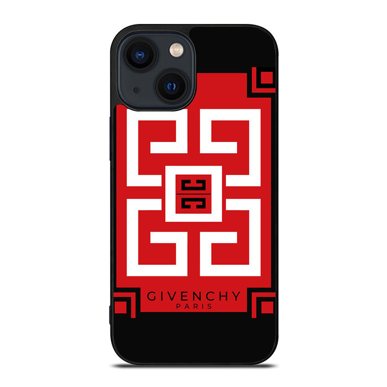 GIVENCHY PARIS RED LOGO iPhone 14 Plus Case Cover