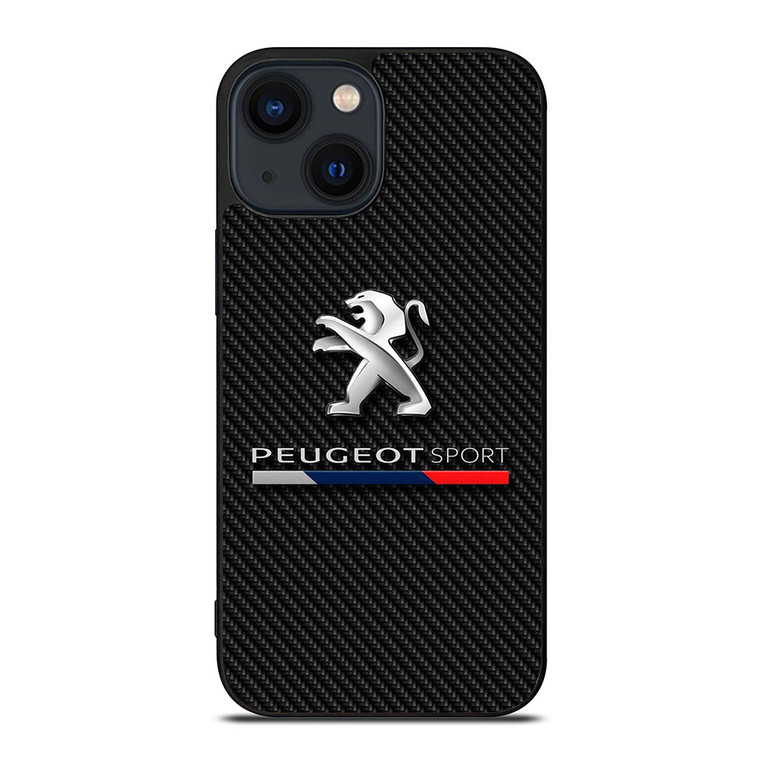 PEUGEOT SPORT CAR CARBON LOGO iPhone 14 Plus Case Cover