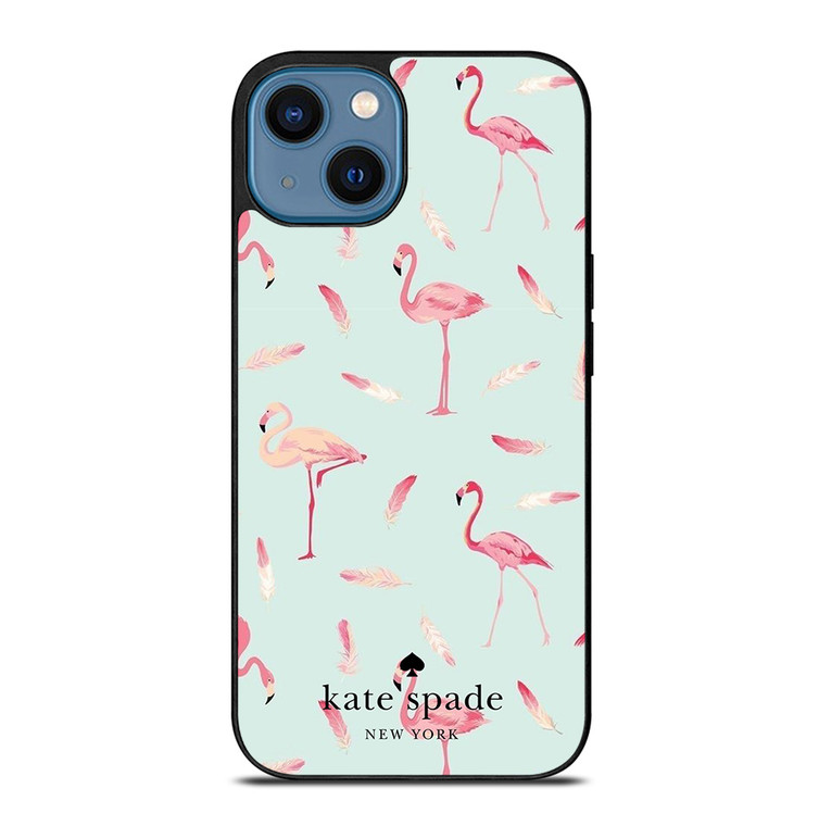 KATE SPADE NEW YORK LOGO FLAMINGOS iPhone 14 Case Cover