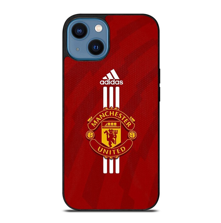 MANCHESTER UNITED FC FOOTBALL LOGO ADIDAS iPhone 14 Case Cover