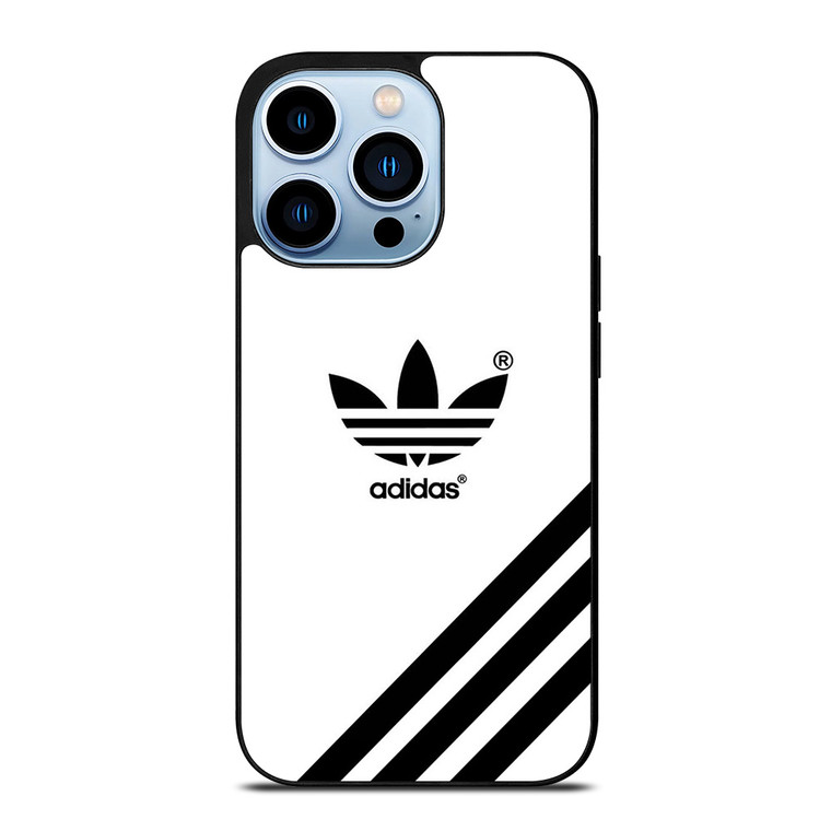 ADIDAS LOGO WHITE CLASSIC STRIPES iPhone 13 Pro Max Case Cover