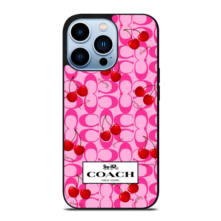 COACH NEW YORK LOGO CHERRY ICON iPhone 13 Pro Max Case Cover