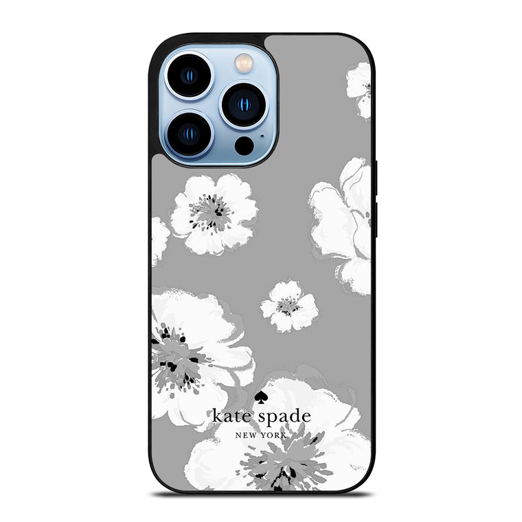 KATE SPADE NEW YORK LOGO FLORAL GRAY iPhone 13 Pro Max Case Cover