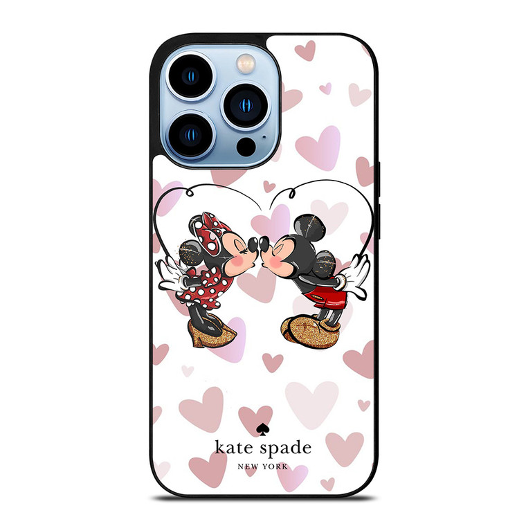 KATE SPADE NEW YORK LOGO MICKEY MINNEY MOUSE DISNEY KISS iPhone 13 Pro Max Case Cover