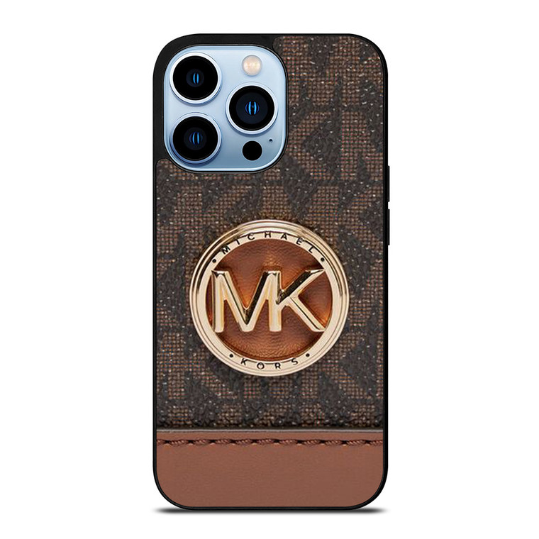 MICHAEL KORS LOGO MK WALLET BROWN iPhone 13 Pro Max Case Cover