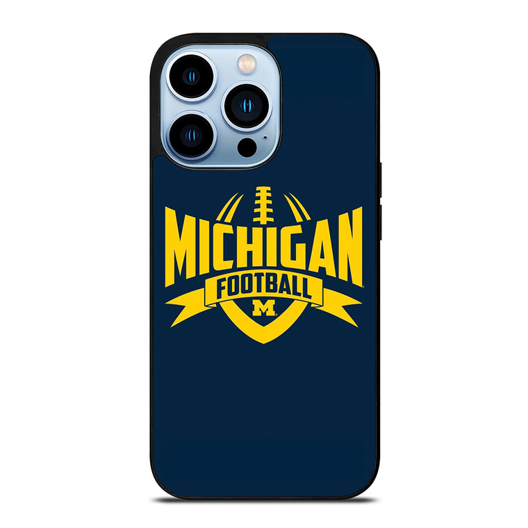 MICHIGAN WOLVERINES LOGO UNIVERSITY FOOTBALL ICON iPhone 13 Pro Max Case Cover
