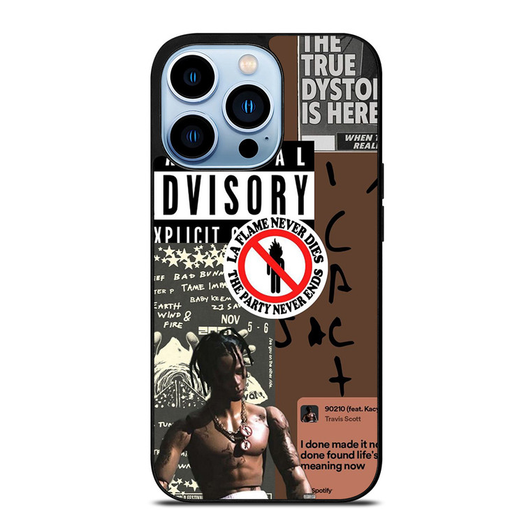 TRAVIS SCOTT RAPPER PARENTAL ADVISORY iPhone 13 Pro Max Case Cover