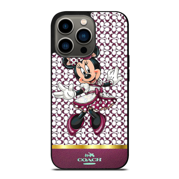 COACH NEW YORK LOGO MINNIE MOUSE DISNEY iPhone 13 Pro Case Cover