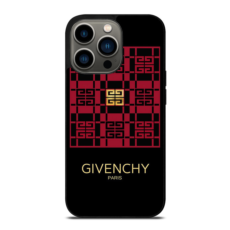 GIVENCHY PARIS LOGO RED GOLD iPhone 13 Pro Case Cover