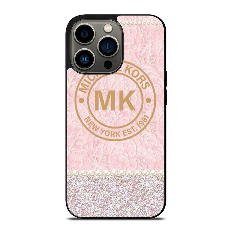 MICHAEL KORS MK LOGO PINK iPhone 13 Pro Case Cover
