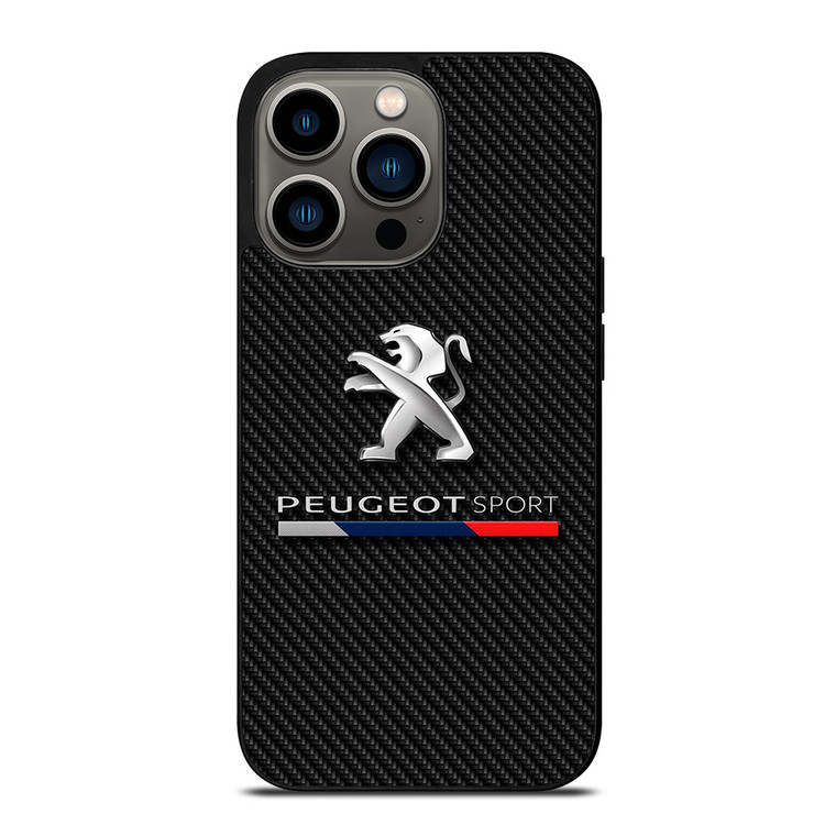 PEUGEOT SPORT CAR CARBON LOGO iPhone 13 Pro Case Cover