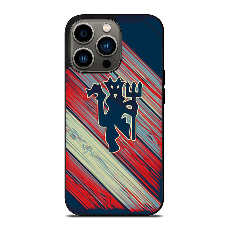 RED DEVILS MANCHESTER UNITED FC FOOTBALL CLUB LOGO iPhone 13 Pro Case Cover