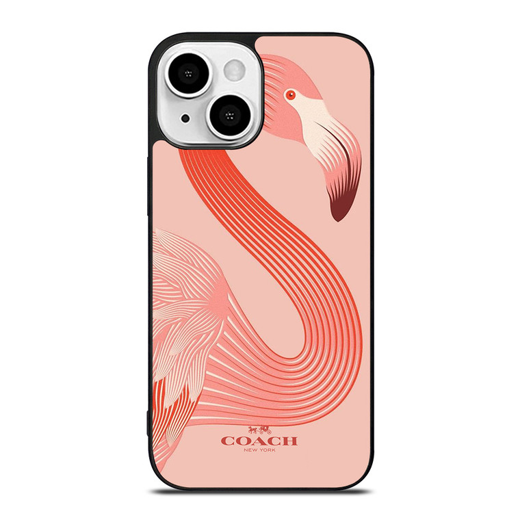 COACH NEW YORK LOGO FLAMINGO ICON iPhone 13 Mini Case Cover