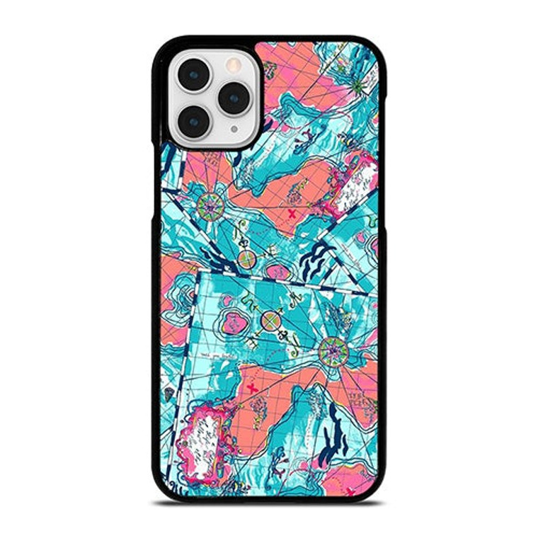 LILLY PULITZER MAP PATTERN iPhone 11 Pro Case Cover