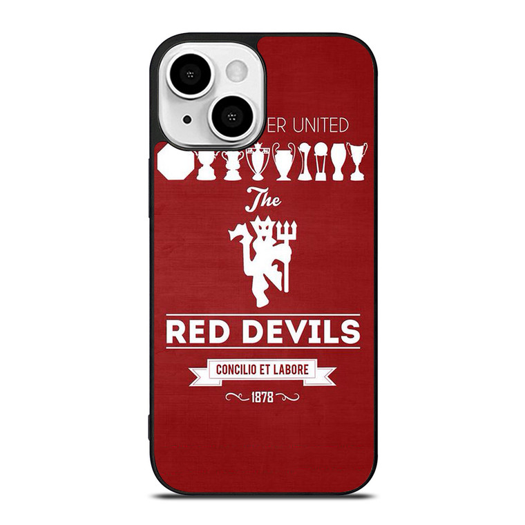 MANCHESTER UNITED FC LOGO FOOTBALL RED DEVILS iPhone 13 Mini Case Cover