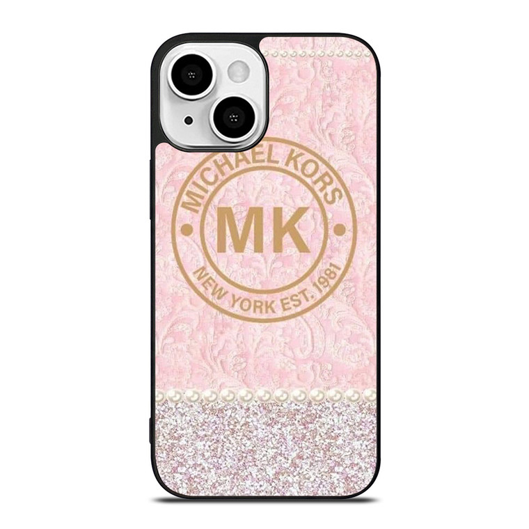 MICHAEL KORS MK LOGO PINK iPhone 13 Mini Case Cover