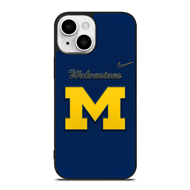 MICHIGAN WOLVERINES LOGO NIKE UNIVERSITY FOOTBALL iPhone 13 Mini Case Cover