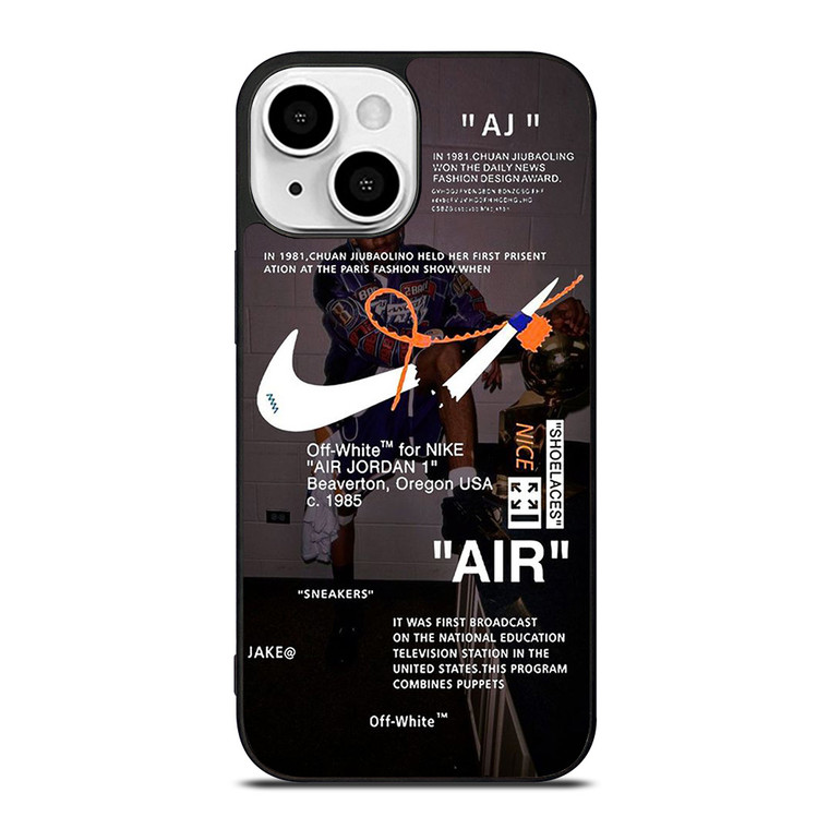 OFF-WHITE NIKE AIR JORDAN MICHAEL iPhone 13 Mini Case Cover