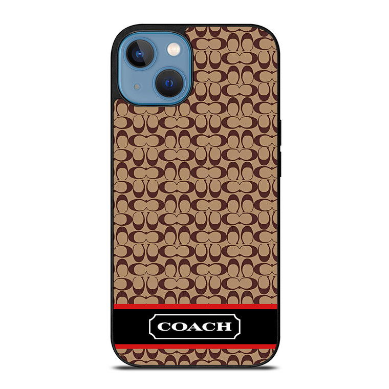 COACH NEW YORK BROWNLOGO PATTERN iPhone 13 Case Cover