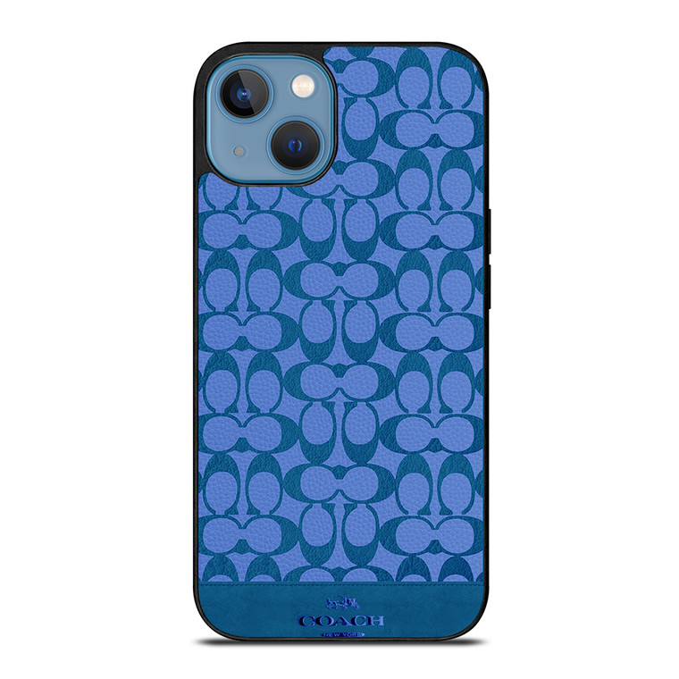 COACH NEW YORK LOGO PATTERN BLUE EMBLEM iPhone 13 Case Cover
