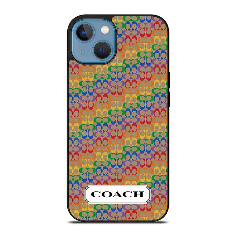 COACH NEW YORK LOGO PATTERN COLORFULI CONS iPhone 13 Case Cover