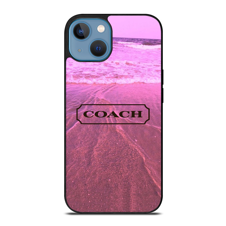 COACH NEW YORK LOGO PINK BEACH iPhone 13 Case Cover