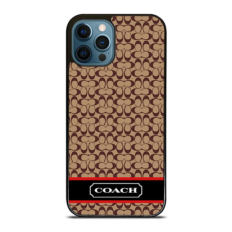 COACH NEW YORK BROWNLOGO PATTERN iPhone 12 Pro Max Case Cover