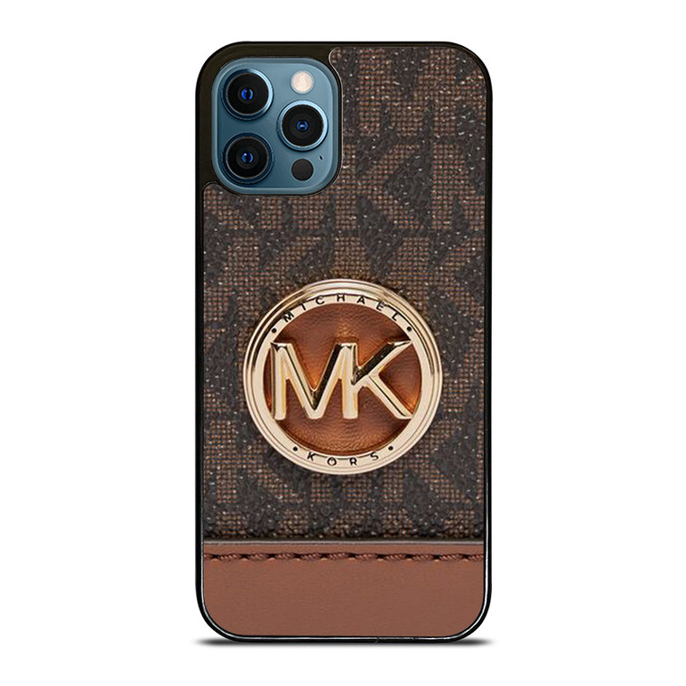 MICHAEL KORS LOGO MK WALLET BROWN iPhone 12 Pro Max Case Cover