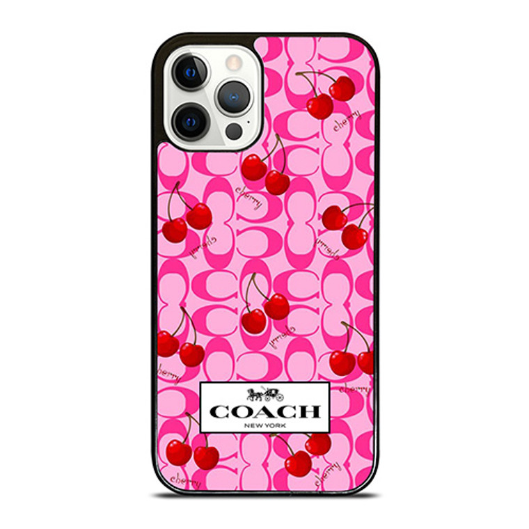 COACH NEW YORK LOGO CHERRY ICON iPhone 12 Pro Case Cover