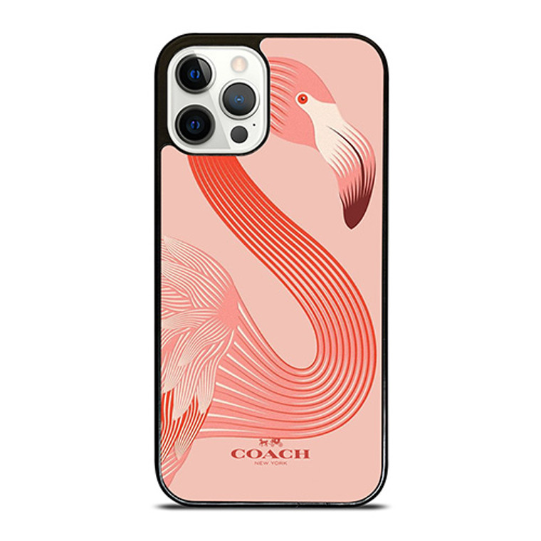 COACH NEW YORK LOGO FLAMINGO ICON iPhone 12 Pro Case Cover