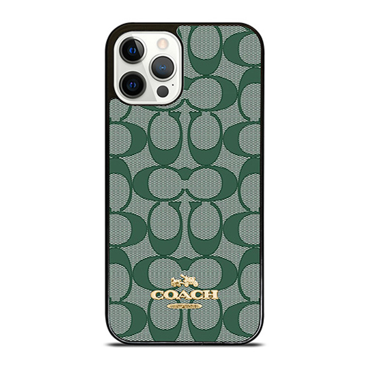 COACH NEW YORK LOGO GREEN ICONS iPhone 12 Pro Case Cover