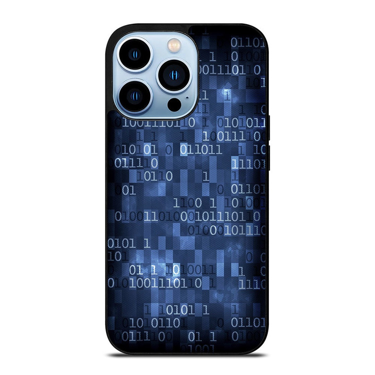 BLUE STYLISH BINARY CODE iPhone 13 Pro Max Case Cover