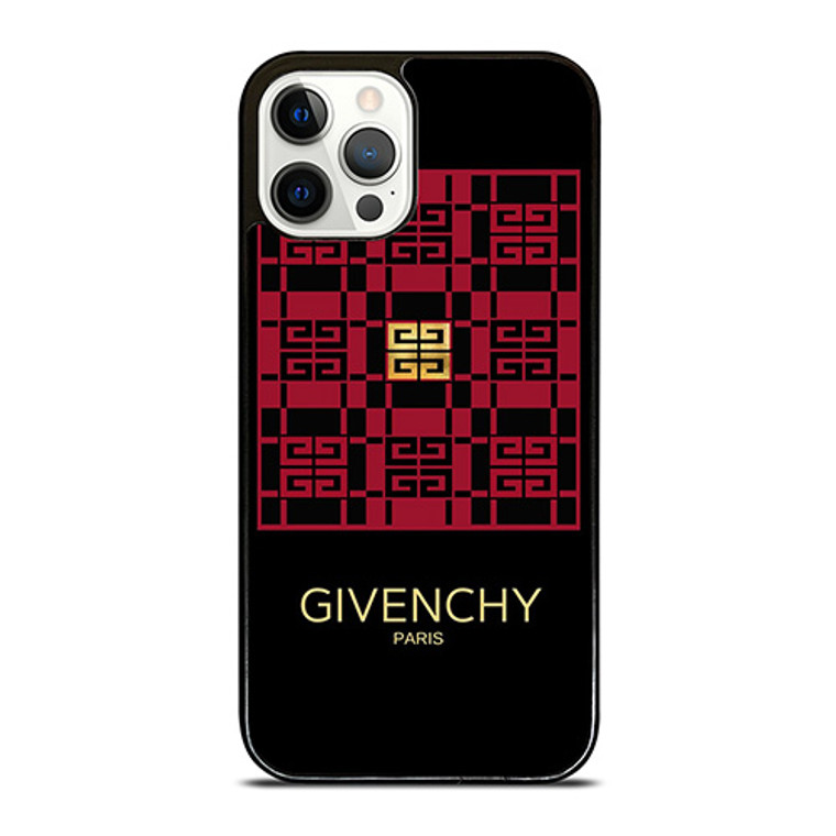 GIVENCHY PARIS LOGO RED GOLD iPhone 12 Pro Case Cover