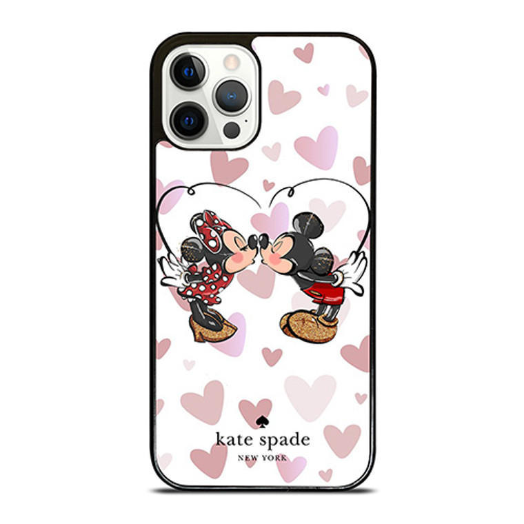 KATE SPADE NEW YORK LOGO MICKEY MINNEY MOUSE DISNEY KISS iPhone 12 Pro Case Cover