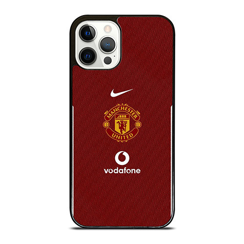 MANCHESTER UNITED FC LOGO FOOTBALL VODAFONE JERSEY iPhone 12 Pro Case Cover
