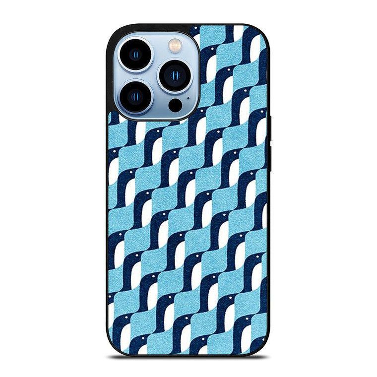 BLUE PENGUINS PATTERN iPhone 13 Pro Max Case Cover