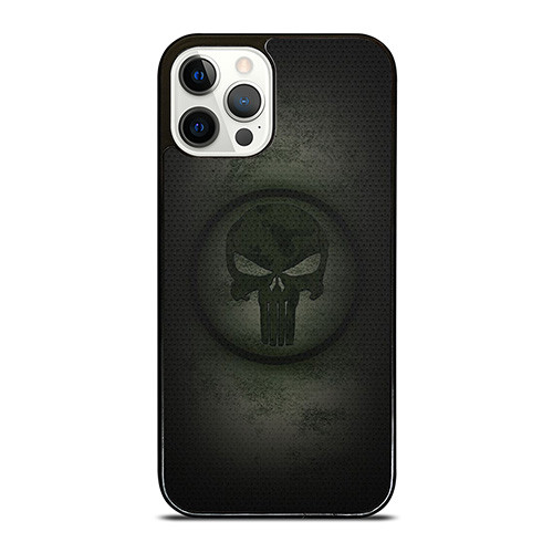 PUNISHER LOGO METAL CARBON iPhone 12 Pro Case Cover