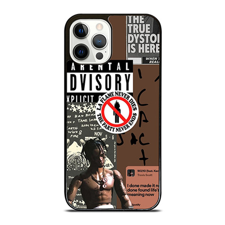 TRAVIS SCOTT RAPPER PARENTAL ADVISORY iPhone 12 Pro Case Cover TRAVIS SCOTT RAPPER PARENTAL ADVISORY iPhone 12 Pro Case Cover