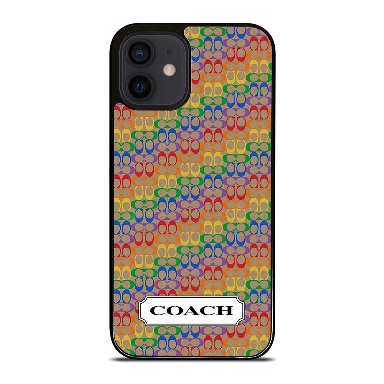 COACH NEW YORK LOGO PATTERN COLORFULI CONS iPhone 12 Mini Case Cover