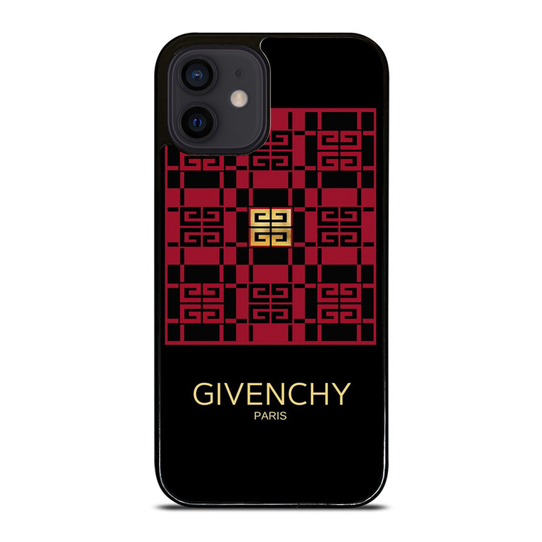 GIVENCHY PARIS LOGO RED GOLD iPhone 12 Mini Case Cover