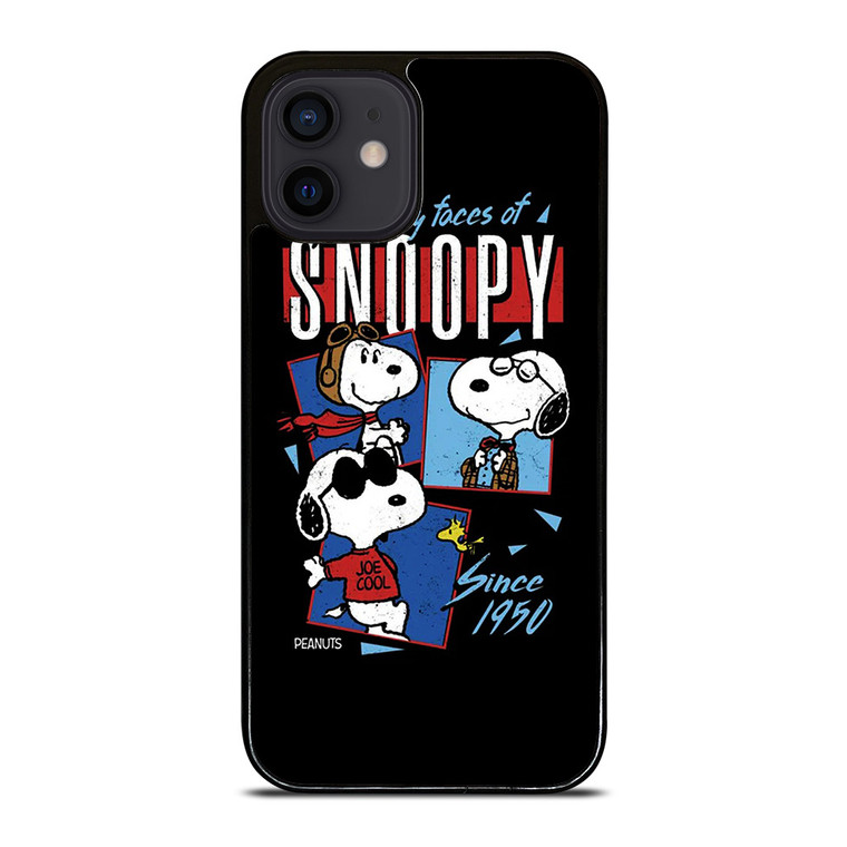 SNOOPY FACES THE PEANUTS CARTOON iPhone 12 Mini Case Cover SNOOPY FACES THE PEANUTS CARTOON iPhone 12 Mini Case Cover