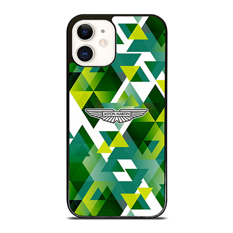 ASTON MARTIN LOGO GREEN TRIANGLE iPhone 12 Case Cover