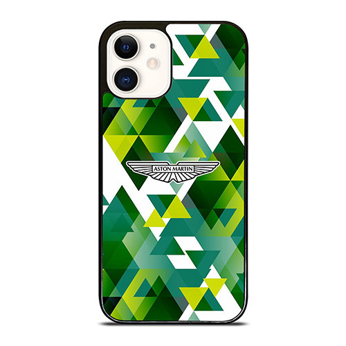 ASTON MARTIN LOGO GREEN TRIANGLE iPhone 12 Case Cover