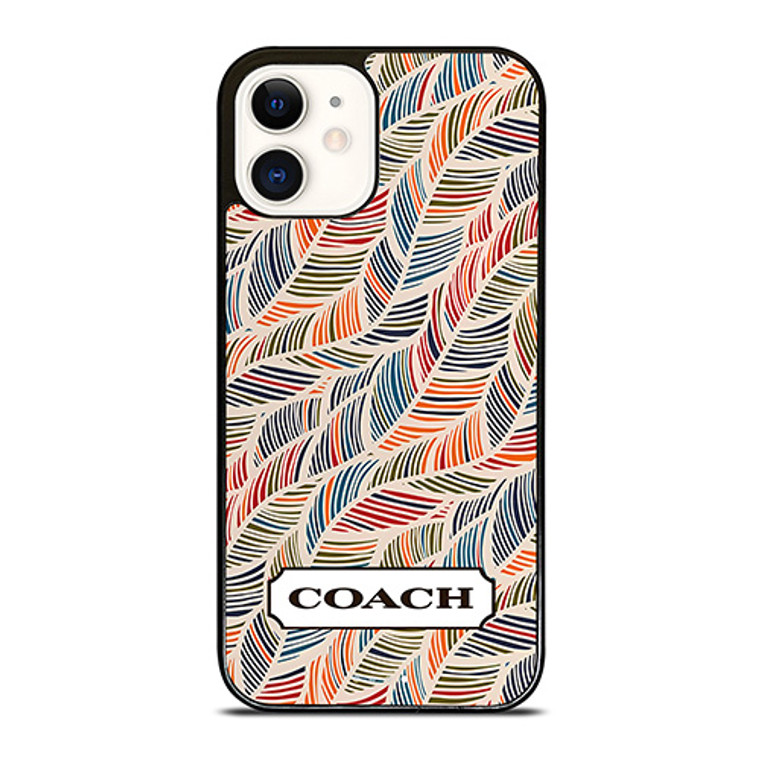 COACH NEW YORK LOGO MONOGRAM SEAMLESS PATTERN iPhone 12 Case Cover
